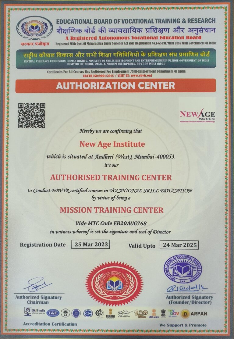 NewAge Aesthetics Institute Accreditation and Affiliation